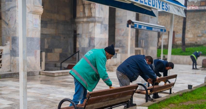 Milas Belediyesi Park ve Bahçeler Müdürlüğü ekipleri, yaklaşan Ramazan ayı
