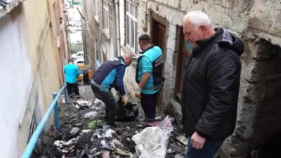 Ortahisar Belediye Başkanı Ahmet Kaya, Sanayi Mahallesi’nde çıkan yangında evleri