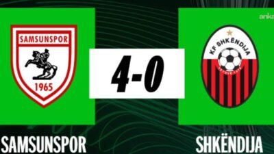 Samsunspor, UEFA Konferans Ligi play-off turu rövanşında Shkëndija’yı 4-0 mağlup