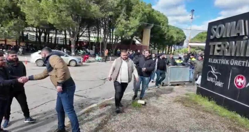 Manisa'nın Soma ilçesindeki Torku Termik Santrali'nde çalışan işçilerin ücretsiz izne