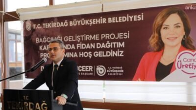Tekirdağ Büyükşehir Belediyesi, "Bağcılığı Geliştirme Projesi" kapsamında Şarköy ilçesinde üreticilere