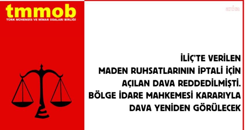 Türk Mühendis ve Mimar Odaları Birliği (TMMOB) İliç’teki Çöpler Kompleks