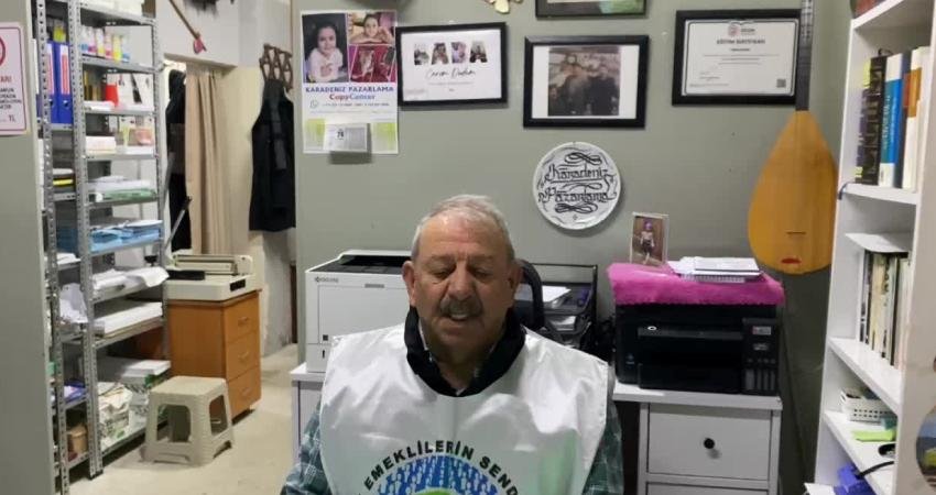 Tüm Emekliler Sendikası Hopa Şube Başkanı Aydın: “Emekliler sadaka değil, insanca bir yaşam ve hak ettiği maaşı istiyor” Tüm Emekliler Sendikası Hopa Şube Başkanı Saim Aydın, "Emekliler sadaka