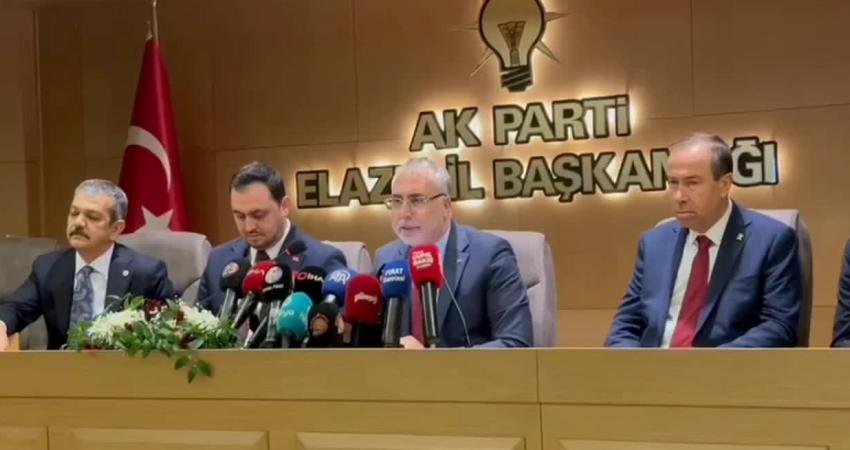 Çalışma Ve Sosyal Güvenlik Bakanı Vedat Işıkhan Elazığ’a geldi. Bakan