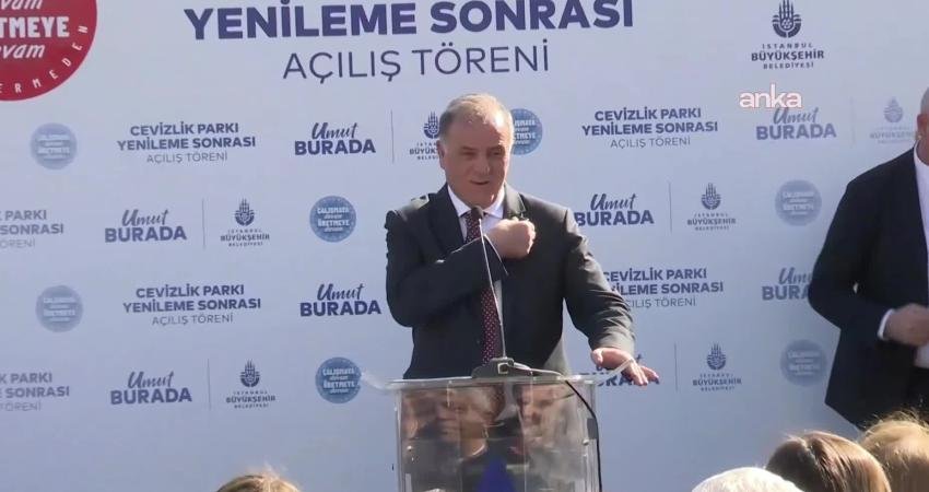Yenilenen Bakırköy Cevizlik Parkı’nın açılışı için düzenlenen törende konuşan İBB