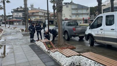 Didim Altınkum’da bir aydınlatma direğinde oluştuğu iddia edilen elektrik kaçağı,