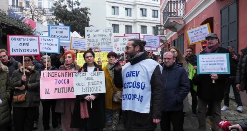 "Eşit işe eşit ücret" istemiyle 51 gün önce Özel İtalyan Lisesi’nde