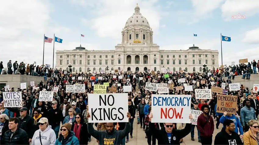 ABD’de Donald Trump yönetimine karşı ülke genelinde düzenlenen "No Kings
