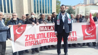 Saadet Partisi Malatya il teşkilatı, Cuma namazı çıkışı ABD ve