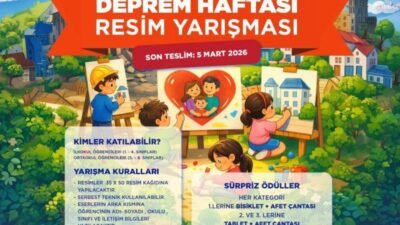 Adıyaman Belediyesi, “1-7 Mart Deprem Haftası” etkinlikleri kapsamında çocuklarda deprem
