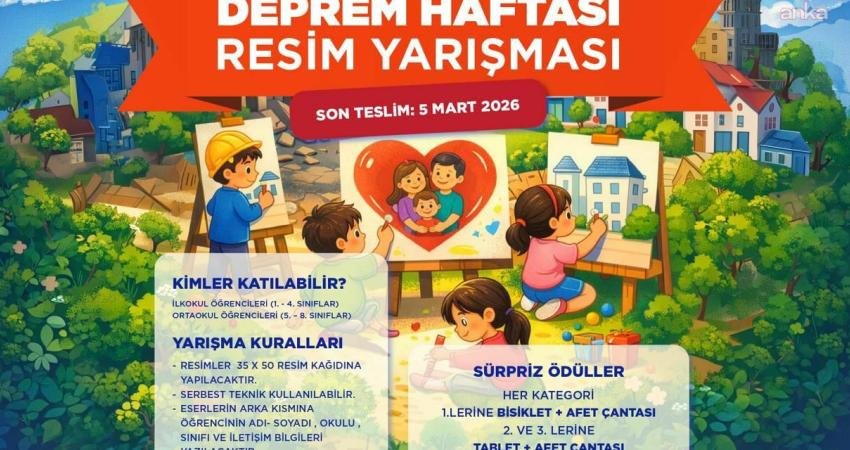 Adıyaman Belediyesi, “1-7 Mart Deprem Haftası” etkinlikleri kapsamında çocuklarda deprem