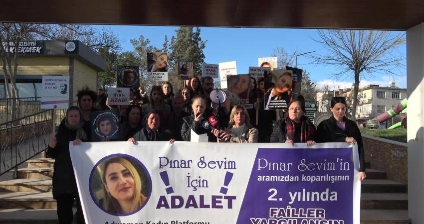 Adıyaman Kadın Platformu tarafından 2024'te öldürülen “Pınar Sevim için adalet”
