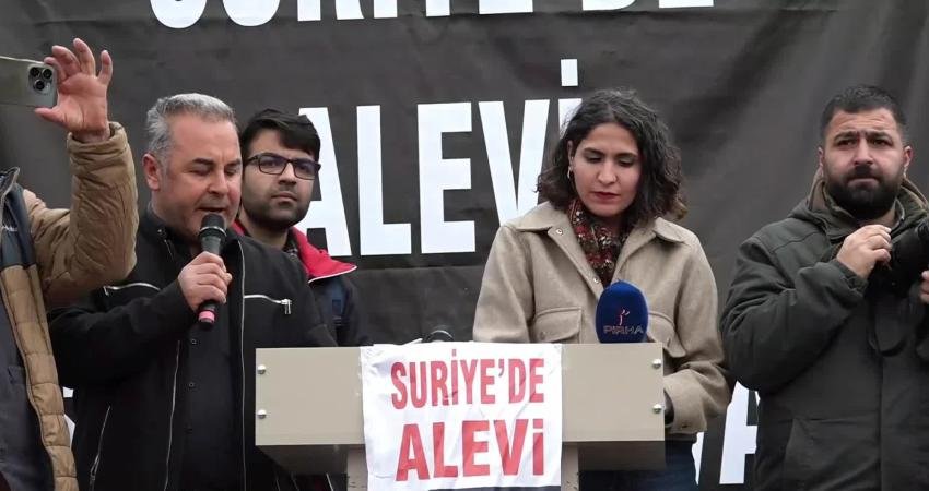 Alevi sivil toplum örgütleri Suriye'de Alevilere yönelik saldırıları Hatay'ın Samandağ