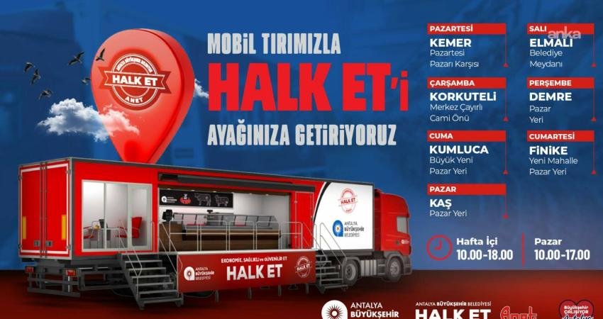 Antalya Büyükşehir Belediyesi, kaliteli ve uygun fiyatlı et ürünlerini, ANET