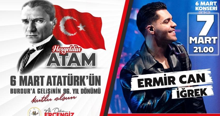 Burdur Belediyesi, Ulu Önder Mustafa Kemal Atatürk’ün kente gelişinin 96’ncı yıl