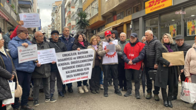 Samsun’da Devrimci Emekliler Sendikası üyeleri, emeklilerin talepleri için kent genelinde