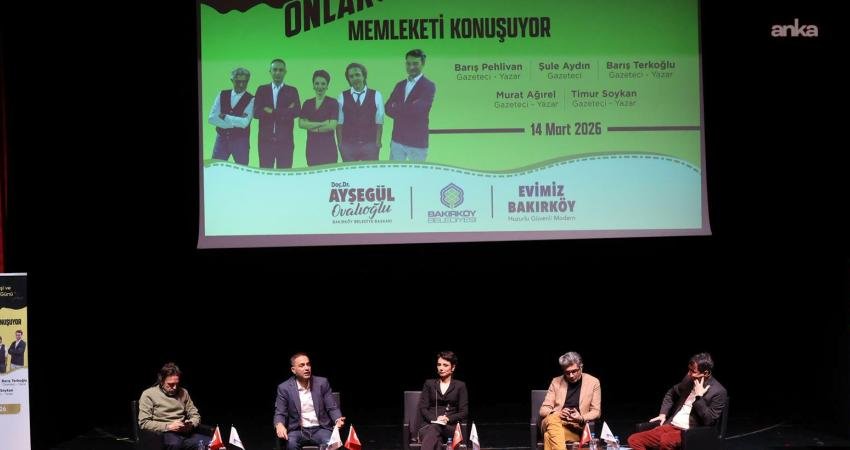 Bakırköy’de “Onlar Memleketi Konuşuyor” söyleşi ve imza günü etkinliği düzenlendi Araştırmacı gazeteci ve yazarlar Barış Pehlivan, Barış Terkoğlu, Murat Ağırel