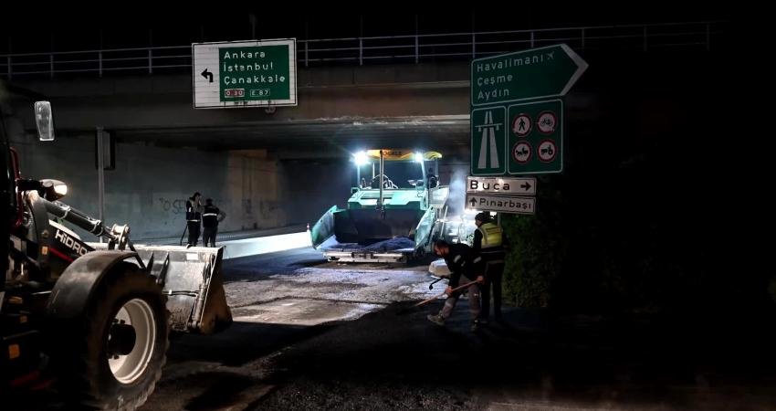 Bornova’da yağışların ardından asfalt serimi başladı Bornova Belediyesi, son yılların en yağışlı şubat ayının ardından yol