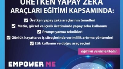 Buca Belediyesi, gençlerin dijital dünyadaki yetkinliklerini artırmak amacıyla ücretsiz yapay