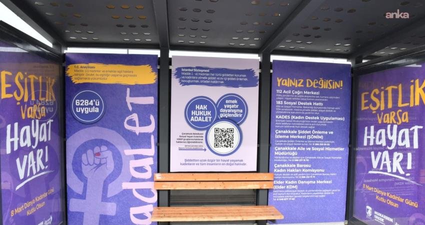 Çanakkale Belediyesi, 8 Mart Dünya Kadınlar Günü dolayısıyla İskele Meydanı’ndaki