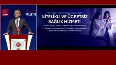 CHP Genel Başkanı Özgür Özel, partisinin seçim vaatlerini anlatırken, "Bu