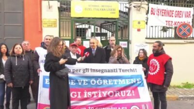 CHP Milli Eğitim Politika Kurulu Başkanı Suat Özçağdaş, Özel İtalyan Lisesi'nde