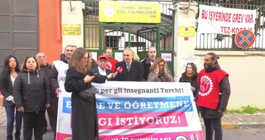 CHP Milli Eğitim Politika Kurulu Başkanı Suat Özçağdaş, Özel İtalyan Lisesi'nde