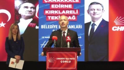 Tekirdağ İl Başkanı Cenk Boduç, partisinin Trakya Belediye Başkanları Toplantısı'nda