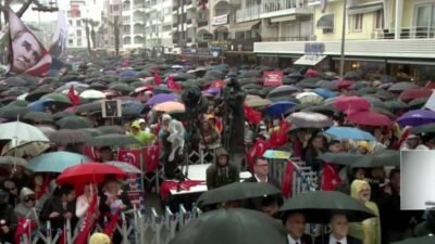 CHP'nin tutuklu Cumhurbaşkanı Adayı Ekrem İmamoğlu, CHP'nin Kuşadası mitingine gönderdiği