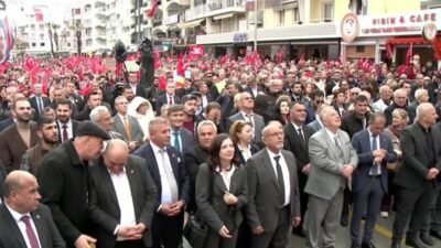 CHP'nin tutuklu Kuşadası Belediye Başkanı Ömer Günel, CHP'nin Kuşadası mitingine