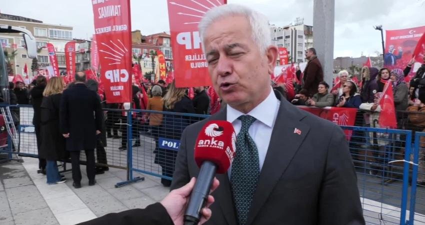 CHP'nin Uşak'taki "Millet İradesine Sahip Çıkıyor" mitingi öncesinde konuşan CHP