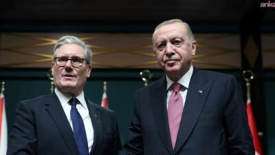 Cumhurbaşkanı Recep Tayyip Erdoğan, Birleşik Krallık Başbakanı Keir Starmer ile