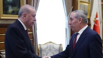 Cumhurbaşkanı Recep Tayyip Erdoğan, Filistin Devlet Başkan Yardımcısı Hüseyin eş-Şeyh’i