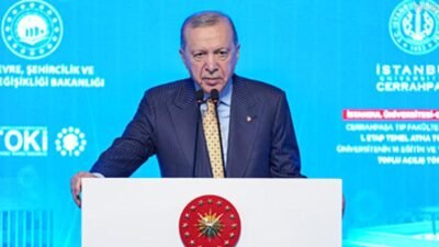 Cumhurbaşkanı Recep Tayyip Erdoğan, Cerrahpaşa Tıp Fakültesi'nde temel atma ve