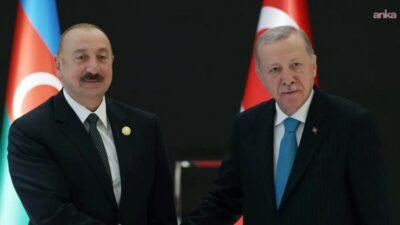 Cumhurbaşkanı Recep Tayyip Erdoğan, Azerbaycan Cumhurbaşkanı İlham Aliyev ile bir