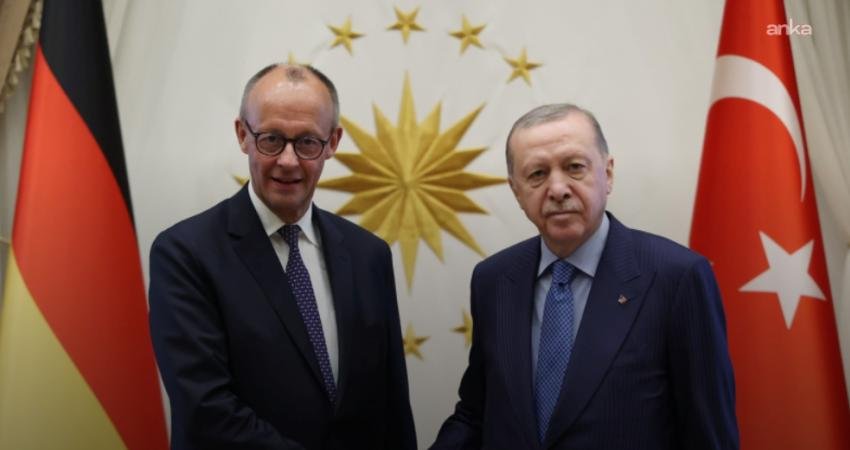 Cumhurbaşkanı Recep Tayyip Erdoğan, Almanya Şansölyesi Friedrich Merz ile bir