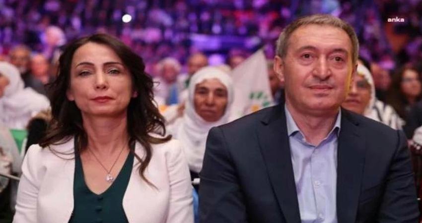 DEM Parti Eş Genel Başkanları Tuncer Bakırhan ve Tülay Hatimoğulları,