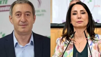 DEM Parti Eş Genel Başkanları Tülay Hatimoğulları ve Tuncer Bakırhan,