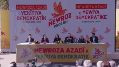 Diyarbakır’da düzenlenen nevruz deklarasyonu açıklamasında konuşan DEM Parti Eş Genel