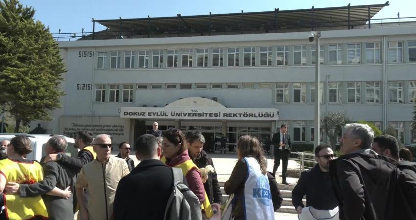 Eğitim Sen ve SES İzmir şubeleri, Dokuz Eylül Üniversitesi Rektörlüğü