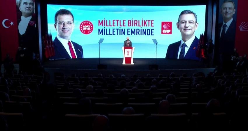 CHP'nin “Milletle Birlikte Milletin Emrinde” buluşmasında, CHP’nin cumhurbaşkanı adayı Ekrem