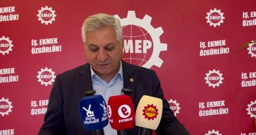 EMEP Genel Başkanı Aslan: “Bursa’daki operasyon son olmayacak; daha güçlü bir birleşik mücadeleye ihtiyaç var” Emek Partisi (EMEP) Genel Başkanı Seyit Aslan, "Bursa’daki operasyonun son