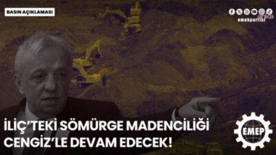 Emek Partisi (EMEP) Genel Başkan Yardımcısı Sedat Başkavak, İliç Çöpler