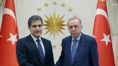 Cumhurbaşkanı Recep Tayyip Erdoğan, Irak Kürt Bölgesel Yönetimi (IKBY) Başkanı Neçirvan