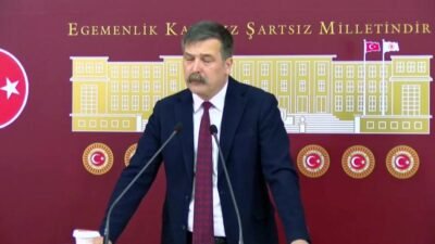 Türkiye İşçi Partisi (TİP) Genel Başkanı Erkan Baş, TBMM’de düzenlediği