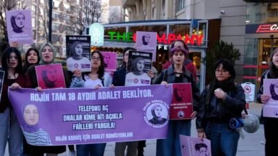 Eskişehir’den Rojin Kabaiş için çağrı: “Rojin’in telefonu derhal açılsın” Rojin Kabaiş İçin Adalet Komisyonları tarafından Eskişehir’de basın açıklaması yapıldı