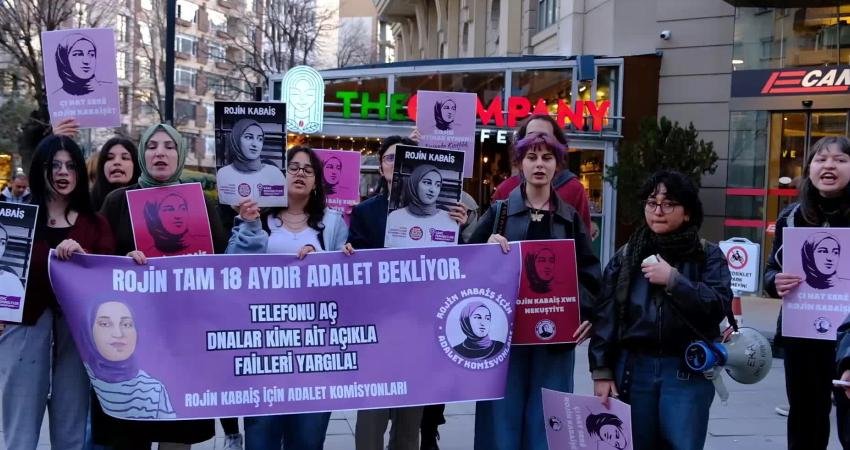Eskişehir’den Rojin Kabaiş için çağrı: “Rojin’in telefonu derhal açılsın” Rojin Kabaiş İçin Adalet Komisyonları tarafından Eskişehir’de basın açıklaması yapıldı