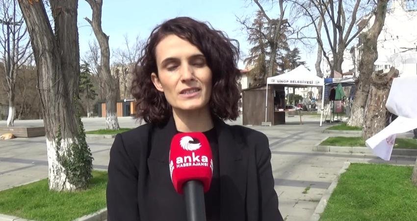 Eğitim İş Sinop Şube Sekreteri Buket Karahan Can, İstanbul Çekmeköy'de