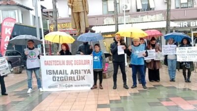 BirGün gazetesi muhabiri İsmail Arı'nın tutuklanması Muğla’nın Köyceğiz ilçesinde protesto