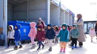 Ankara Üniversitesi Gölbaşı Anaokulu okul öncesi öğrencileri, Gölbaşı Belediyesi Atık